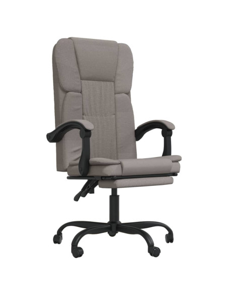 Poltrona da Ufficio Reclinabile Tortora in Tessuto