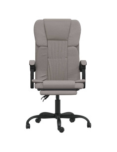 Poltrona da Ufficio Reclinabile Tortora in Tessuto 2