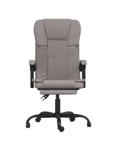 Poltrona da Ufficio Reclinabile Tortora in Tessuto