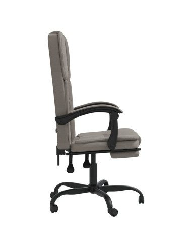 Poltrona da Ufficio Reclinabile Tortora in Tessuto