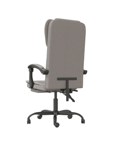 Poltrona da Ufficio Reclinabile Tortora in Tessuto