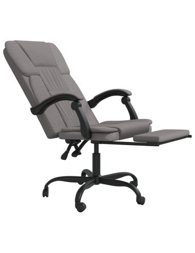 Poltrona da Ufficio Reclinabile Tortora in Tessuto