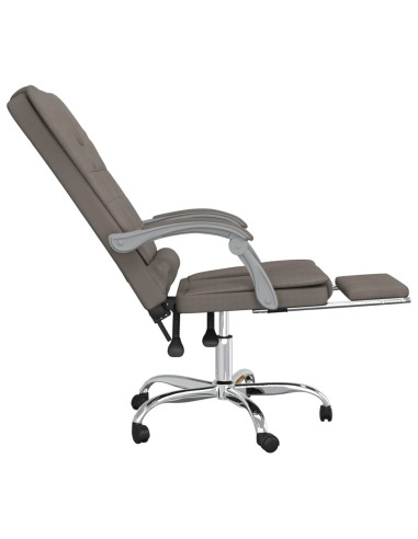 Sedia da Ufficio Massaggio Reclinabile Tortora in Tessuto