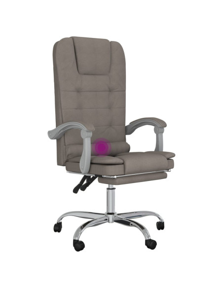 Sedia da Ufficio Massaggio Reclinabile Tortora in Tessuto