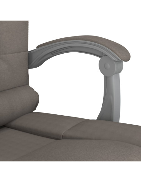 Sedia da Ufficio Massaggio Reclinabile Tortora in Tessuto