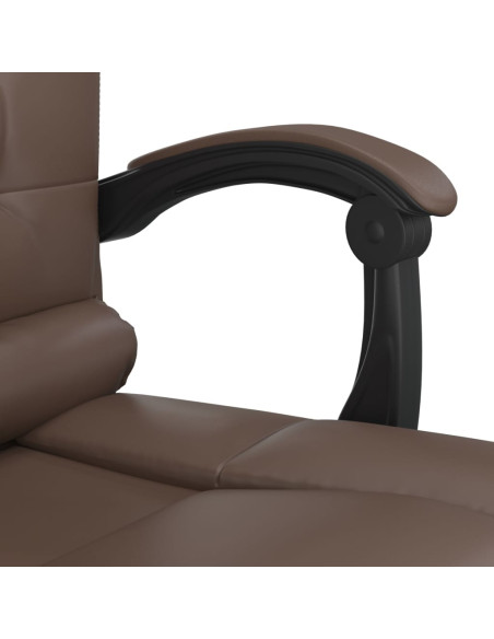 Poltrona da Ufficio Massaggiante Reclinabile marrone Similpelle