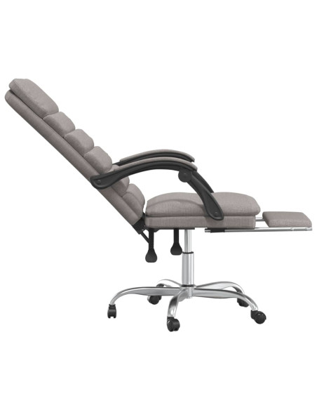 Sedia da Ufficio Massaggio Reclinabile Tortora in Tessuto