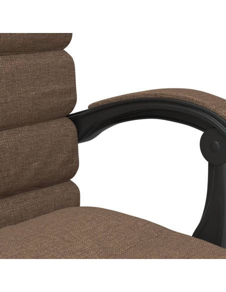 Sedia da Ufficio Massaggio Reclinabile Marrone in Tessuto