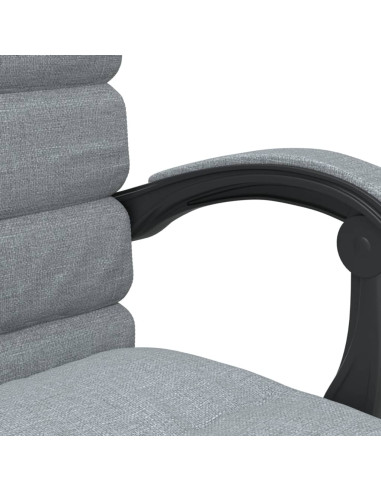 Sedia da Ufficio Massaggio Reclinabile Grigio chiaro in Tessuto