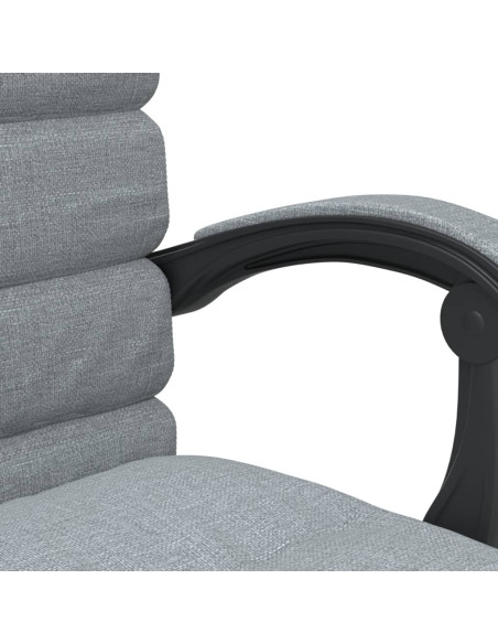 Sedia da Ufficio Massaggio Reclinabile Grigio chiaro in Tessuto