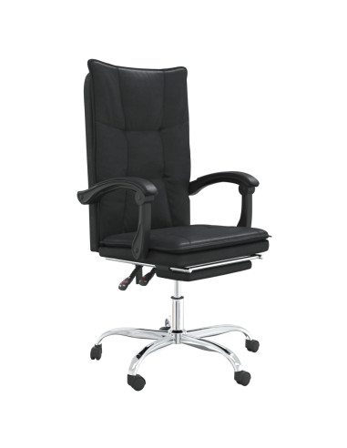 Poltrona da Ufficio Reclinabile Nera in Similpelle