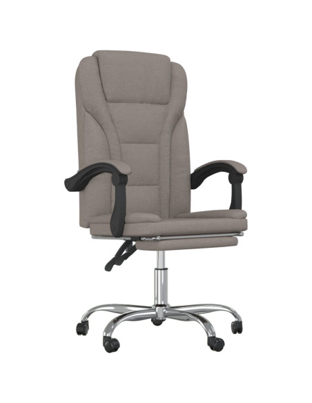 Poltrona da Ufficio Reclinabile Tortora in Tessuto