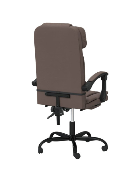 Poltrona da Ufficio Reclinabile Marrone in Similpelle