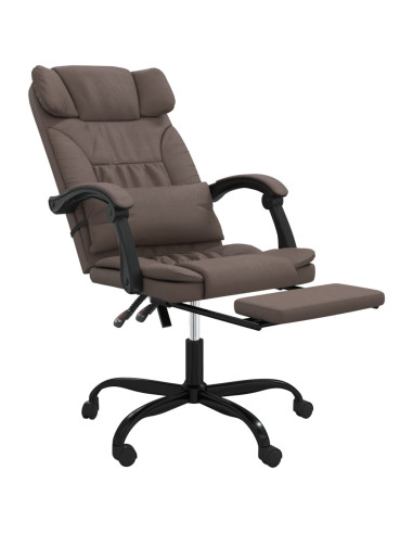 Poltrona da Ufficio Reclinabile Marrone in Similpelle