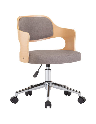 Sedia da Ufficio Girevole Talpa in Legno Piegato e Tessuto