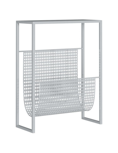 Portariviste Argento 35x15x45 cm in Acciaio