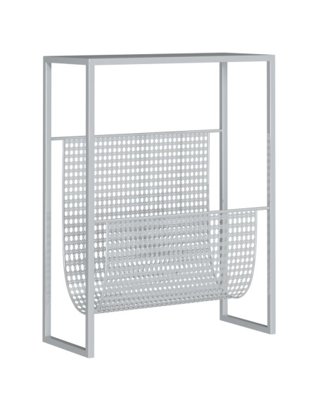 Portariviste Argento 35x15x45 cm in Acciaio