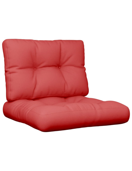 Cuscini per Pallet 2 pz Rossi in Tessuto