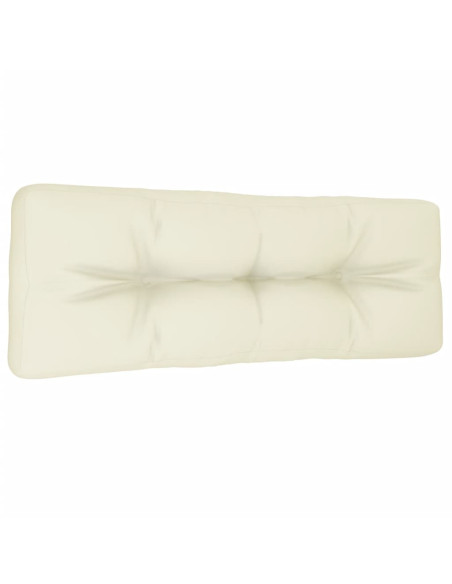 Cuscino per Pallet Crema 120x40x12 cm in Tessuto