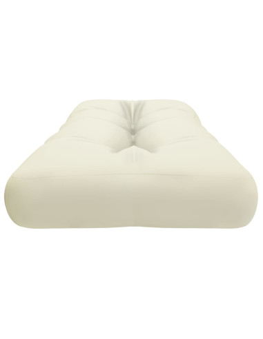 Cuscino per Pallet Crema 120x40x12 cm in Tessuto
