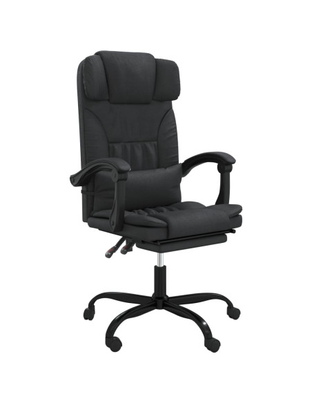 Poltrona da Ufficio Reclinabile Nera in Similpelle