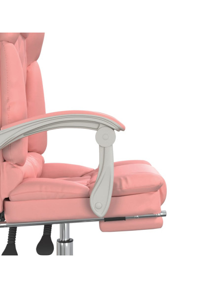 Poltrona da Ufficio Massaggiante Reclinabile rosa in Similpelle