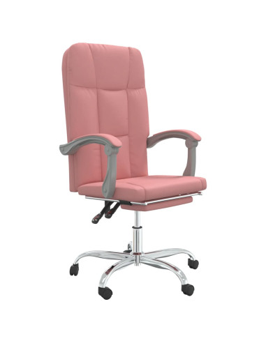 Poltrona da Ufficio Reclinabile Rosa in Similpelle
