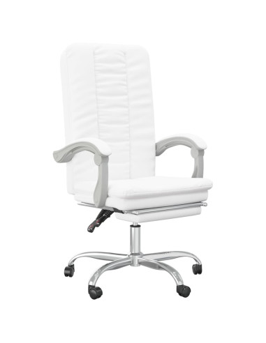 Poltrona da Ufficio Reclinabile Bianca in Similpelle