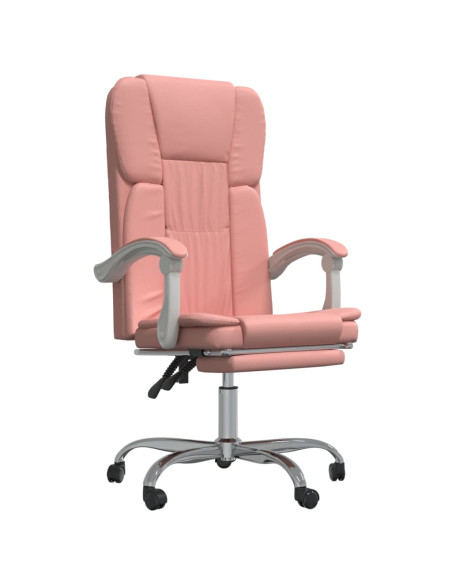 Poltrona da Ufficio Reclinabile Rosa in Similpelle