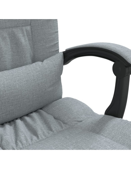 Sedia da Ufficio Massaggio Reclinabile Grigio chiaro in Tessuto