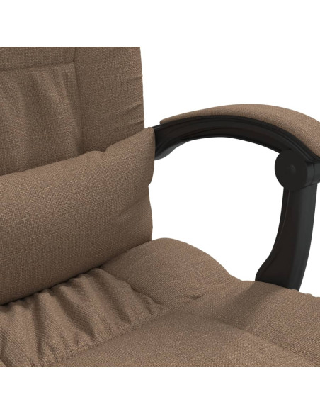 Sedia da Ufficio Massaggio Reclinabile Marrone in Tessuto