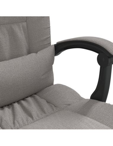 Sedia da Ufficio Massaggio Reclinabile Tortora in Tessuto