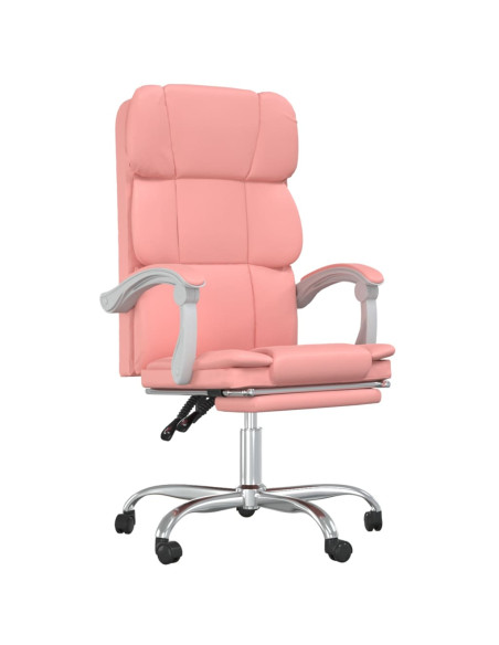 Poltrona da Ufficio Reclinabile Rosa in Similpelle