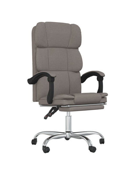 Poltrona da Ufficio Reclinabile Tortora in Tessuto