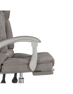 Sedia da Ufficio Massaggio Reclinabile Tortora in Tessuto