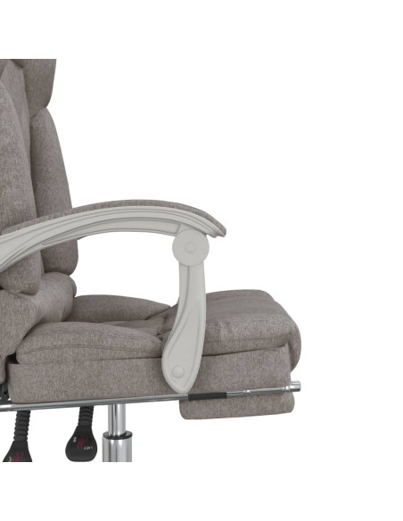 Sedia da Ufficio Massaggio Reclinabile Tortora in Tessuto