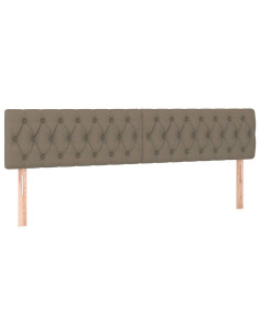 Struttura Letto Pouf con Materassi Tortora 180x200cm in Tessuto