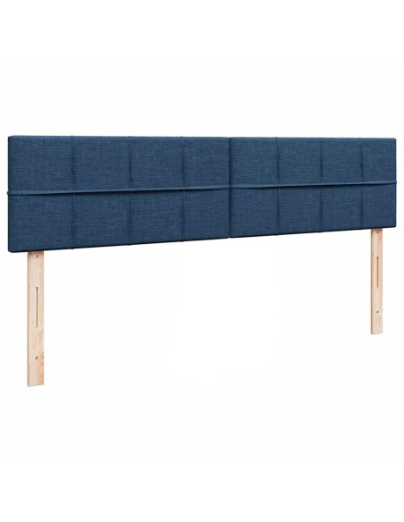 Struttura Letto Pouf con Materassi Blu 180x200cm in Tessuto