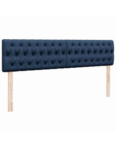 Struttura Letto Pouf con Materassi Blu 180x200cm in Tessuto