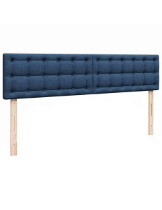 Struttura Letto Pouf con Materassi Blu 180x200cm in Tessuto