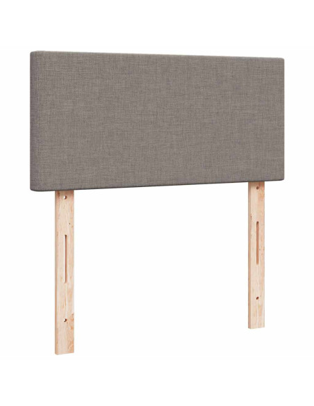 Struttura Letto Pouf con Materassi Tortora 180x200cm in Tessuto