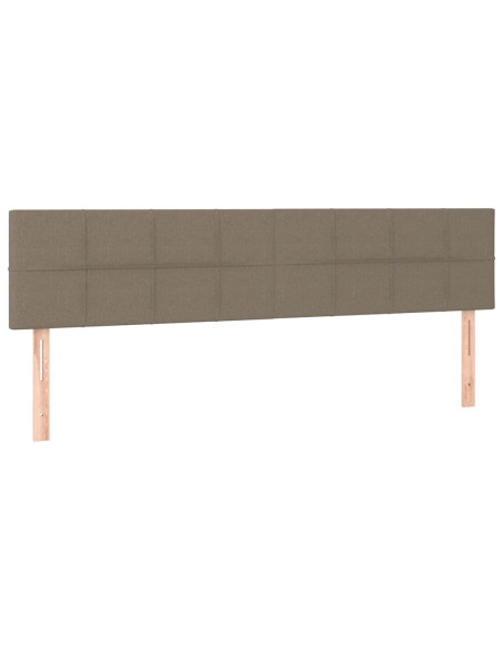 Struttura Letto Pouf con Materassi Tortora 180x200cm in Tessuto