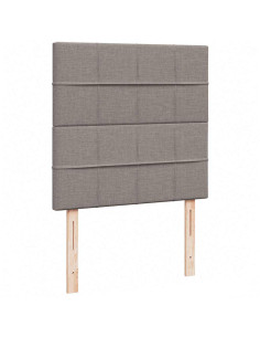 Struttura Letto Pouf con Materasso Tortora 100x200cm in Tessuto