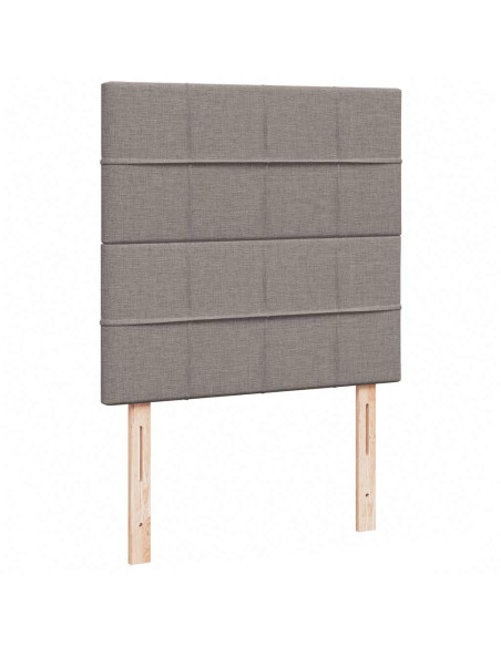 Struttura Letto Pouf con Materasso Tortora 100x200cm in Tessuto