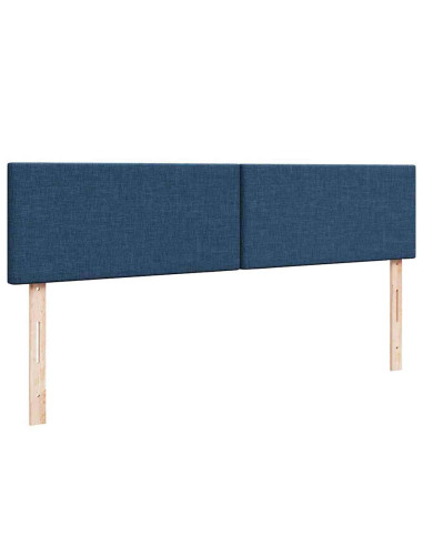 Struttura Letto Pouf con Materassi Blu 180x200cm in Tessuto