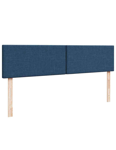 Struttura Letto Pouf con Materassi Blu 180x200cm in Tessuto