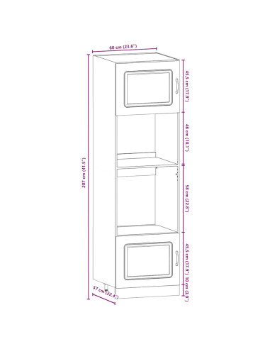 Set Mobili da Cucina 7 pz Kalmar Rovere Sonoma in Truciolato