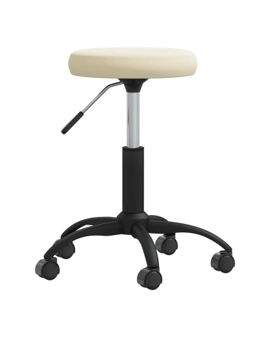 Sedia Girevole da Ufficio Crema in Velluto