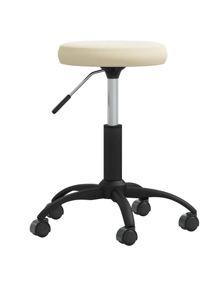 Sedia Girevole da Ufficio Crema in Velluto