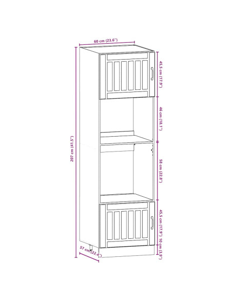 Set Mobili da Cucina 7 pz Lucca Rovere Fumo Legno Multistrato